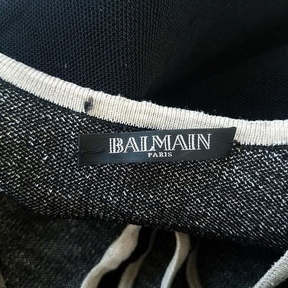 Authentic Balmain Paris Logo Linen Blend Knit Bodysuit - Picture 11 of 14